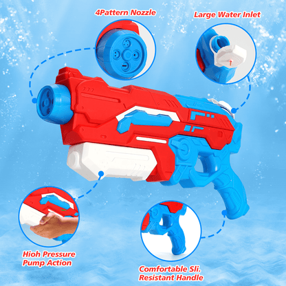 Water Gun 2 Pack 1200ml Large Capacity Water Gun - Outdoor Toys for Boys, Girls - Summer Pool Beach Water Toys Kids Gifts