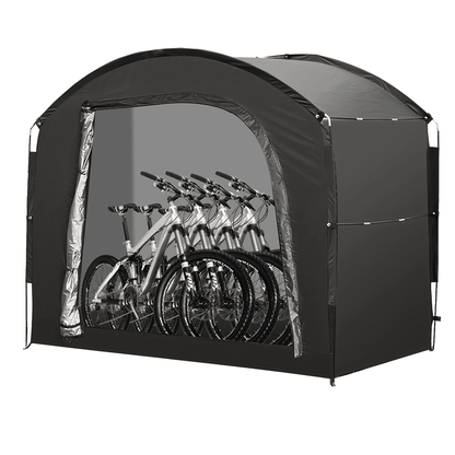 Hoofun Bike Storage Tent with 210D Oxford Fabric PU4000 Waterproof,Heavy-Duty Bike Shelter for 4-5 Bikes Motorcycles Lawn Mowers,Outdoor Bike Shed Cover for Backyard Garage Camping Tools