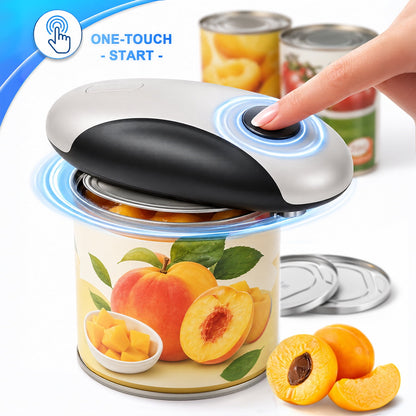 Electric Can Opener, One-Touch Automatic USB Rechargeable Hands-Free Can Opener with Smooth Edge for Seniors with Arthritis, Fits Most Can Sizes, Black