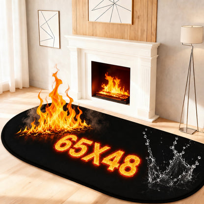 Henotian Fireproof Fireplace Mat 65x48 in Fire Resistant Hearth Rug for Wood Stove, Protect Floors Carpets Decks from Sparks Ashes and Heat