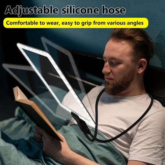 PUCACHI Hands-Free Magnifier with LED Light - Comes with a flexible gooseneck stand for reading, sewing repairs and elderly people with low vision