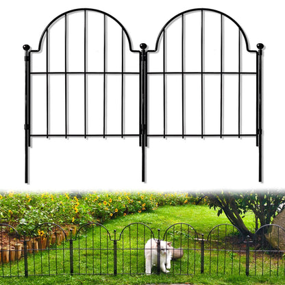 Garden Fence , 10 Pack Rustproof Metal No Dig Fence Animal Barrier for Dog, Arched Flower Bed Edging Ornamental Wire Border Panel Fencing for Yard Patio Outdoor Decor