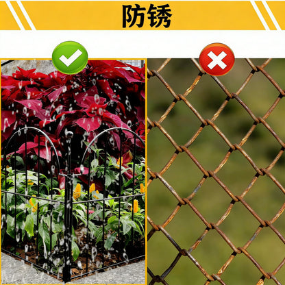 Garden Fence , 10 Pack Rustproof Metal No Dig Fence Animal Barrier for Dog, Arched Flower Bed Edging Ornamental Wire Border Panel Fencing for Yard Patio Outdoor Decor