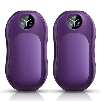 Hand Warmers Rechargeable 2 Pack, 6000mAh Portable Electric Hand Warmer with Magnetic Design, Digital Display, 3 Heat Levels, USB-C Fast Charging, Pocket Heater for Outdoor, Golf, Hunting, Camping