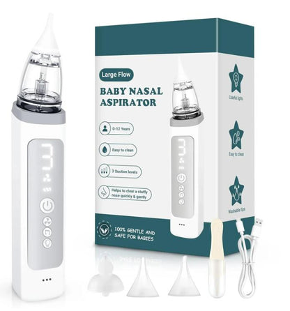 Kidsjoy Baby Nasal Aspirator, Baby Nose Sucker, Electric Nose Aspirator for Toddler, Automatic Baby Nose Cleaner with 3 Suction Level & Music & Light