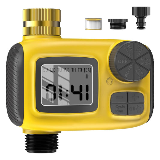 Sprinkler Timer, 2025 Brass Inlet Release Water Timer for Garden Irrigation Hose Timers with Rain Delay and Manual Irrigation for Garden,Lawn,Yard Watering System