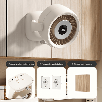 SPORTS JOY 8000mAh Desk Fan, 135-Degree Tilt Head, Portable USB Rechargeable Fan, 100 Speed Adjustable Table Fan for Desktop, Home, Travel (off-white)