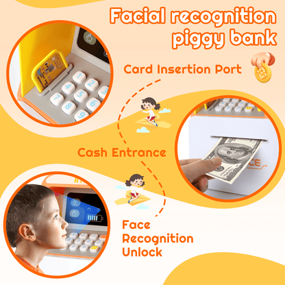Kids Piggy Bank for Girls - Toys for 5-10 Year Old Girl Birthday Gifts - Electronic Piggy Bank ATM Machine Money Safe for Kids Toys Age 6-8-10