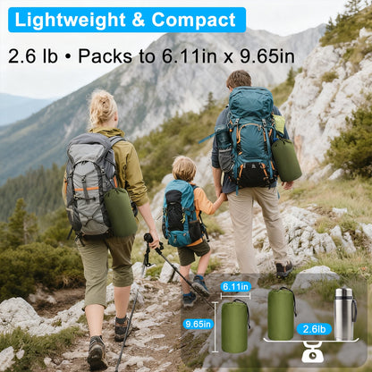 Sleeping Pad for Camping,6" Thick Inflatable Air Mattress with Built-in Foot Pump Pillow, Ultralight Self-Inflating Mat for Tent & Hiking