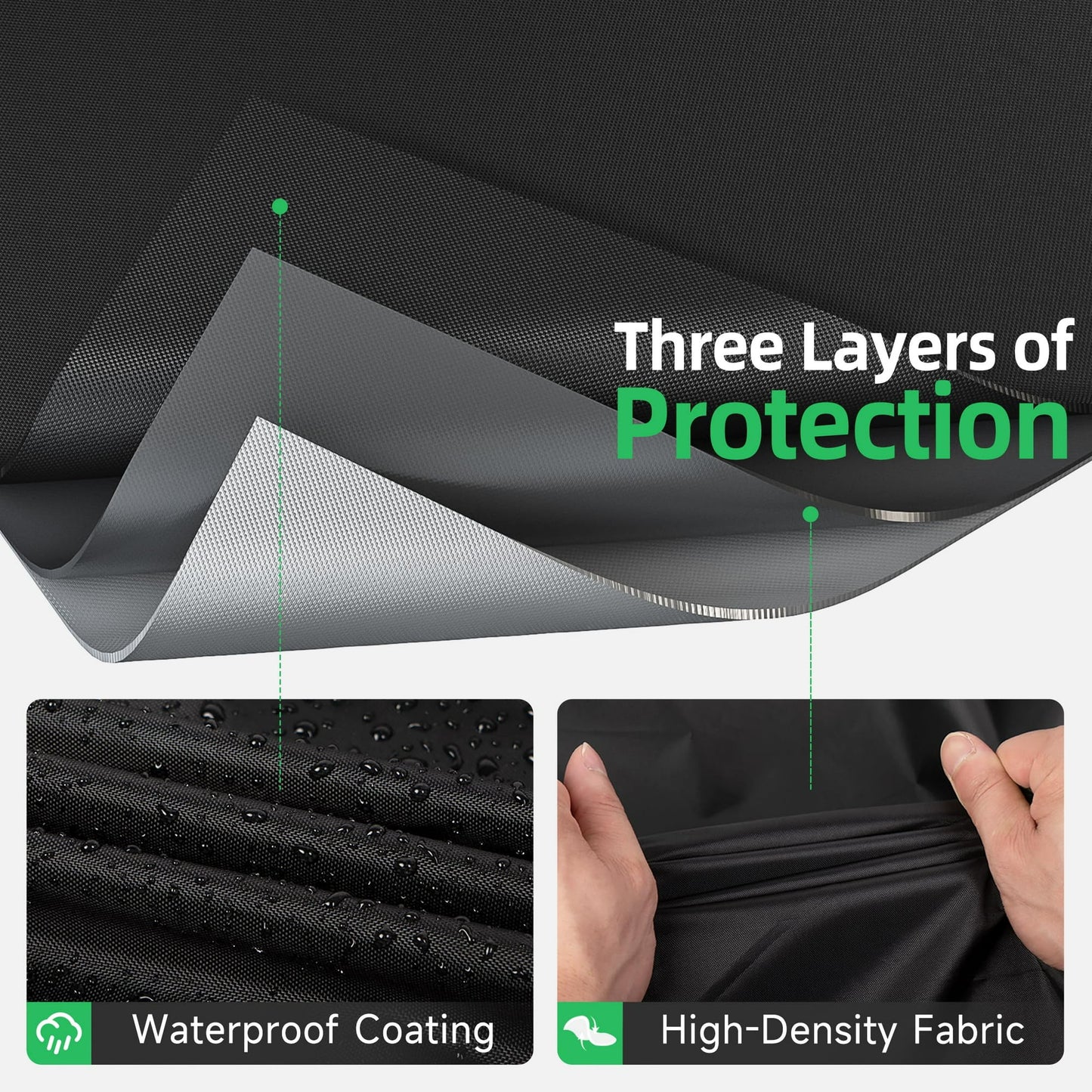 Patio Loveseat Cover, Waterproof Patio Furniture Cover, Maximum Size 83W x 39D x 28H Inches, With Vents and Handles, Black