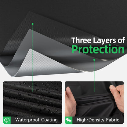 Patio Loveseat Cover, Waterproof Patio Furniture Cover, Maximum Size 83W x 39D x 28H Inches, With Vents and Handles, Black
