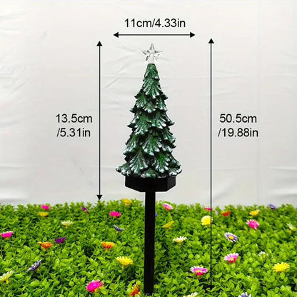 Merryhome 1PC Solar-Powered Christmas Tree Lawn Light, Outdoor Ground-Mounted Light, Festive Patio Light, Suitable For Backyard And Front Yard Christmas Decorations, Moving Gift Deliveries, And Other Occasions