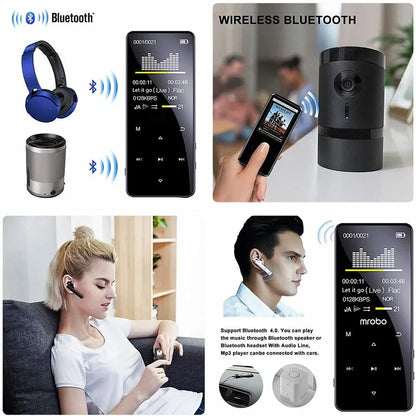 64GB Mp3 Player with Bluetooth 5.0 - Portable Digital Lossless Music MP3 MP4 Player with FM Radio HD Speaker