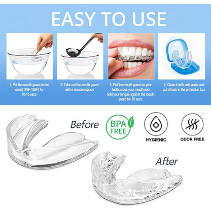 Mouth Guard for Teeth Grinding and Clenching, Pack of 8 with 2 Sizes Moldable Anti Grinding Teeth Protectors for Sleep Sport