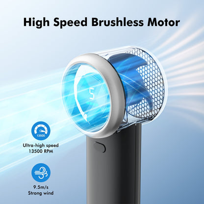 Portable Handheld Fan, 4000mAh USB Rechargeable Mini Fan with 5 Speeds, Powerful Personal Cooling Fan, Small Pocket Fan for Travel, Office, Outdoor, Black