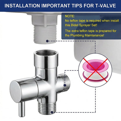 Merryhome Handheld Bidet Sprayer for Toilet, Stainless Steel Bidet Attachment with Adjustable Pressure, Cloth Diaper Sprayer and Feminine Wash