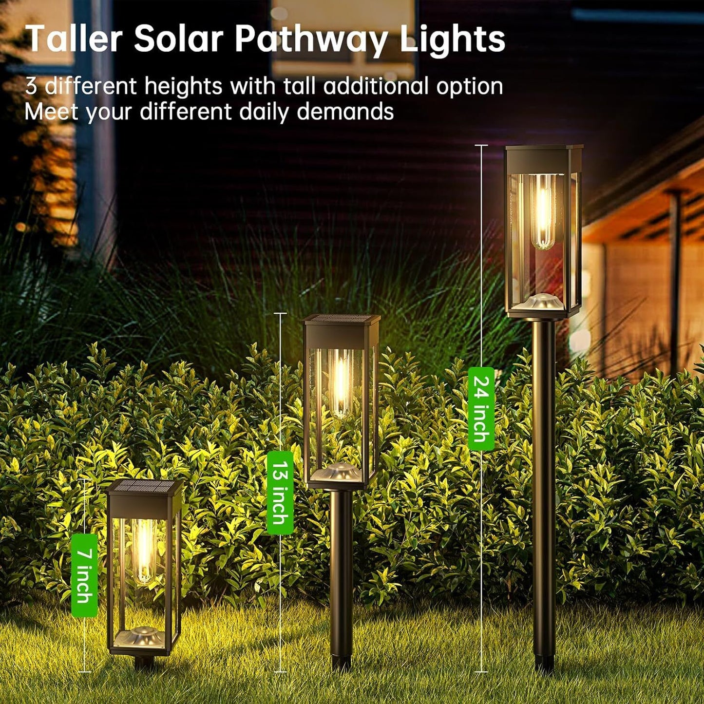 Kidsjoy Solar Pathway Lights Outdoor, 8 Pack Bright Solar Lights Outdoor,IP65 Waterproof Solar Garden Lights Solar Powered Landscape Lighting for Yard Patio Walkway Driveway Pathway (Warm White)