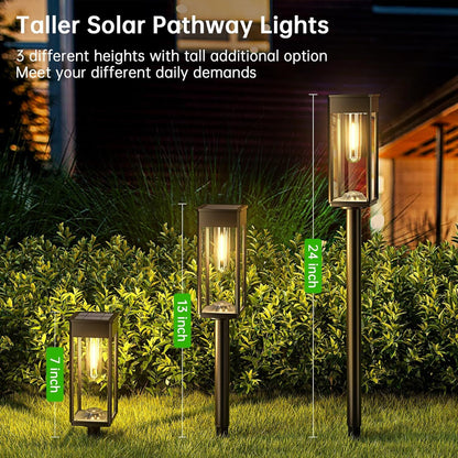 Kidsjoy Solar Pathway Lights Outdoor, 8 Pack Bright Solar Lights Outdoor,IP65 Waterproof Solar Garden Lights Solar Powered Landscape Lighting for Yard Patio Walkway Driveway Pathway (Warm White)