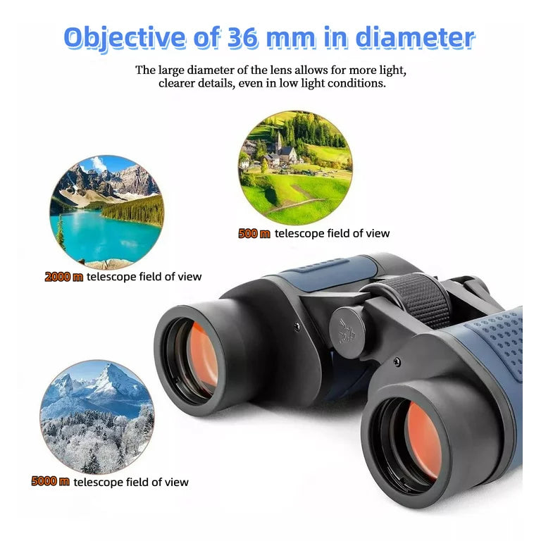 Sevenlady 60x60 Binoculars for Adults and Kids with Coordinates Compact HD Professional Day/Night Vision Binoculars Telescope for Hunting, Bird Watching, Sports, Concerts and Camping