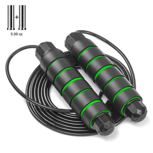 10ft/3Meters Jump Rope, Tangle-Free with Ball Bearing Cable Speed Rope Skipping Rope for Exercise Fitness, Adjustable Jumping Rope Workout with Memory Foam Handles for Women Men Kids-Green