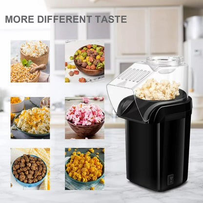 Hot Air Popcorn Maker, 1200W Popcorn Machine, DIY, Mini Popcorn Popper, Popping Corn Kernels + 16 Cups, Corn